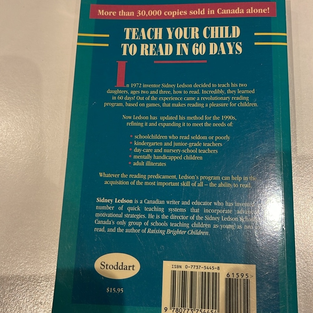 Teach Your Child to Read in 60 Days, Sidney Ledson book - Picture 2 of 2